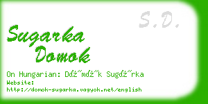 sugarka domok business card